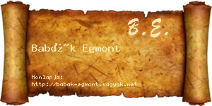 Babák Egmont névjegykártya